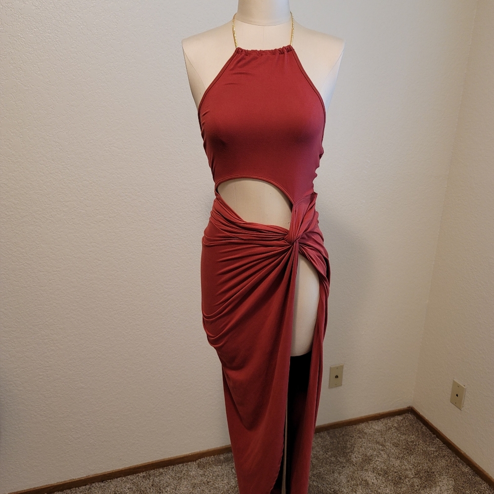 Fashion Nova Laguna Beach Halter Maxi Dress